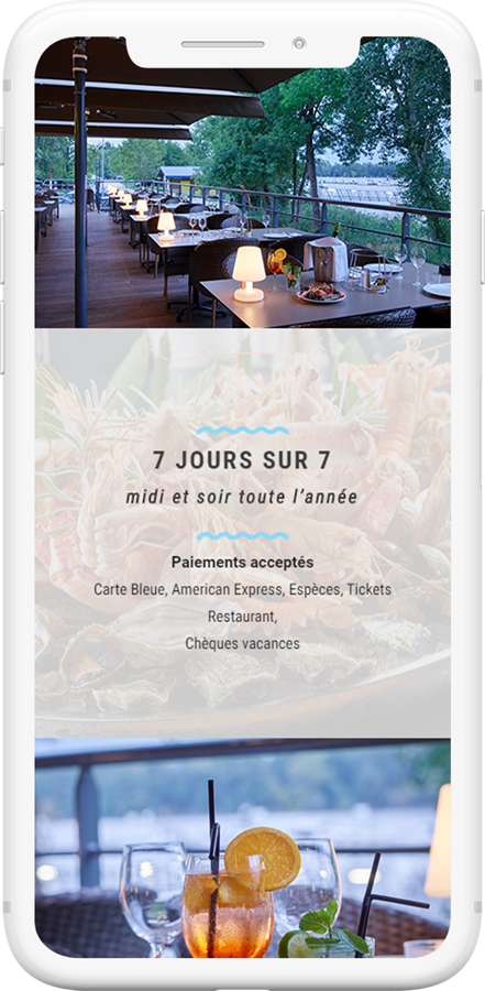 site web mobile restaurant