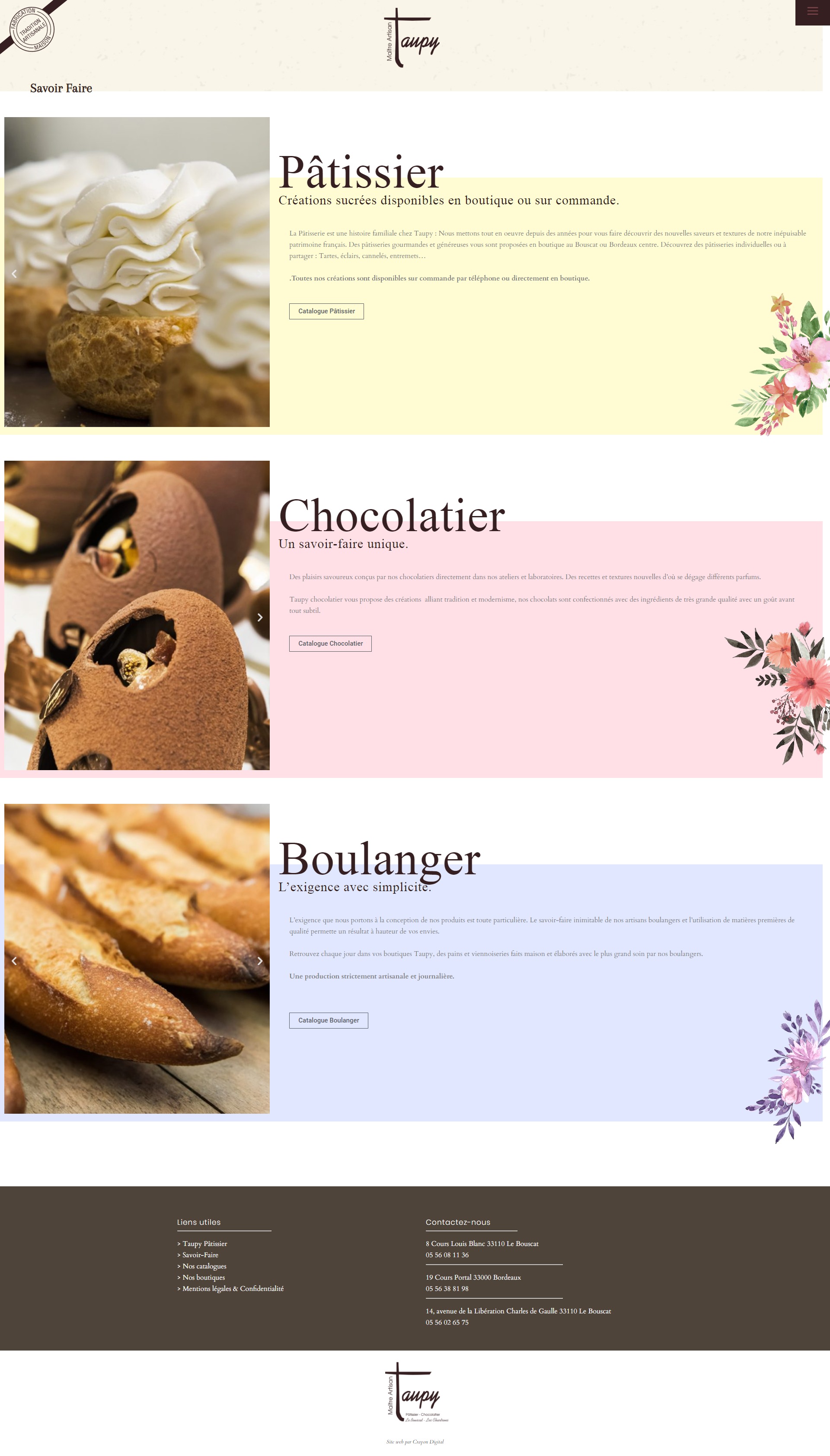 site internet chocolatier bordeaux