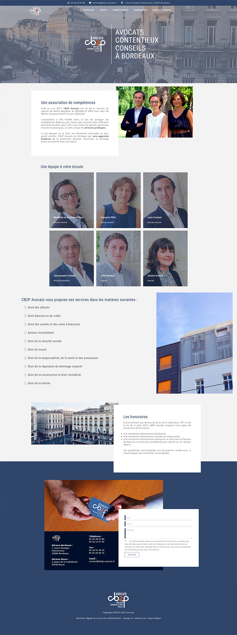 creation site web bordeaux avocats