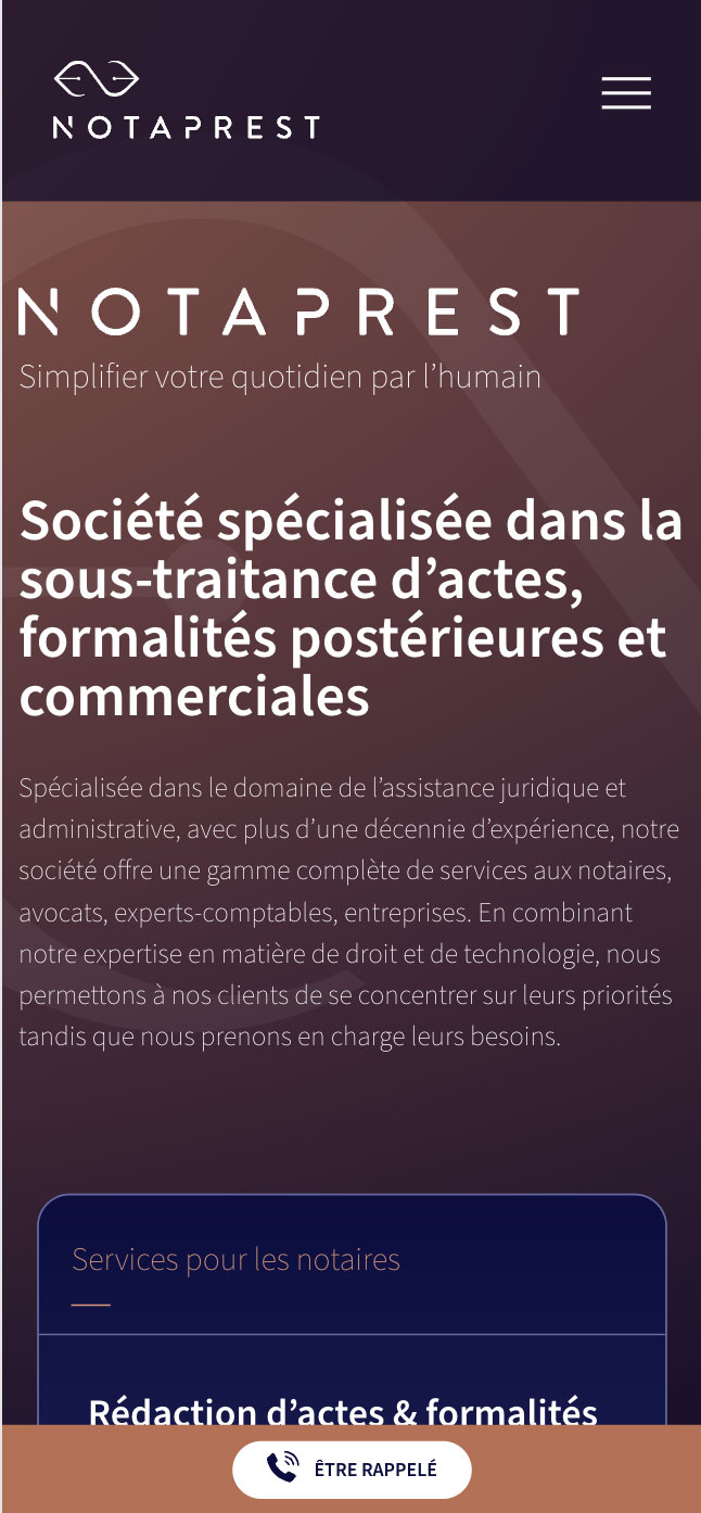 mobile site web